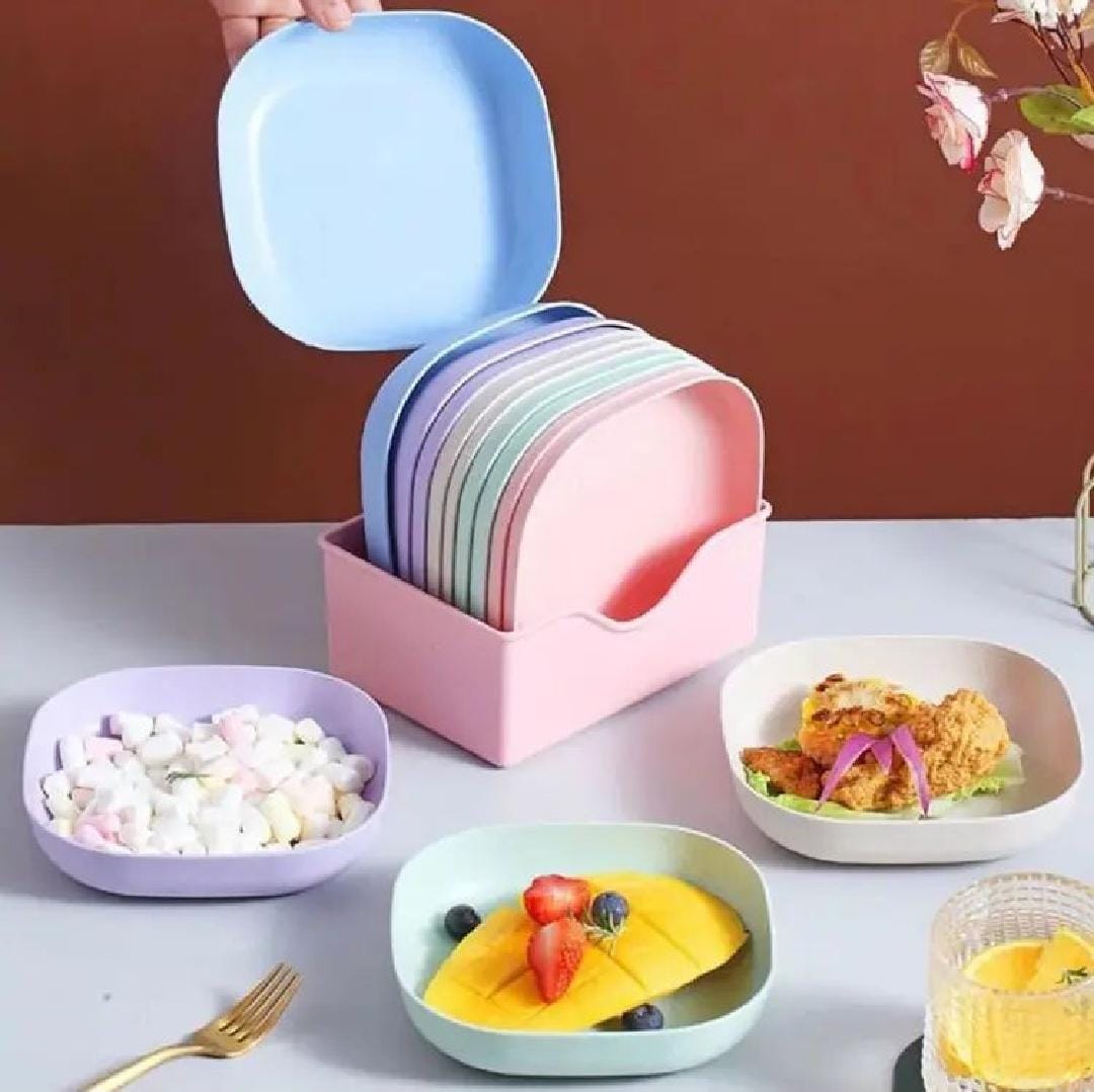 10Pcs Food Grade Plastic Spit Bone Dish Set.