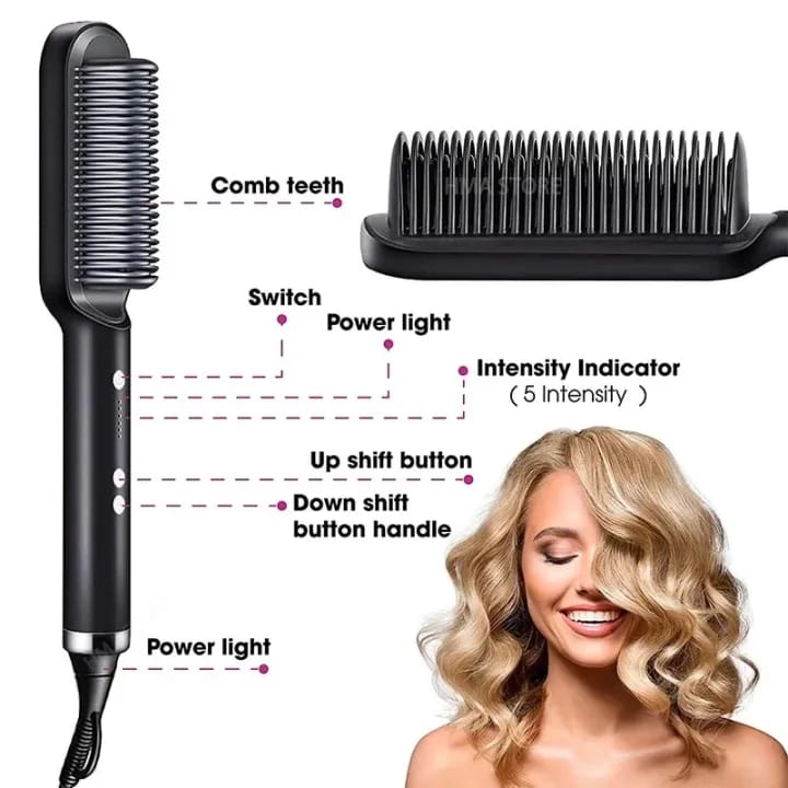 Multifunctional Electric Brush Hair Straightener Comb