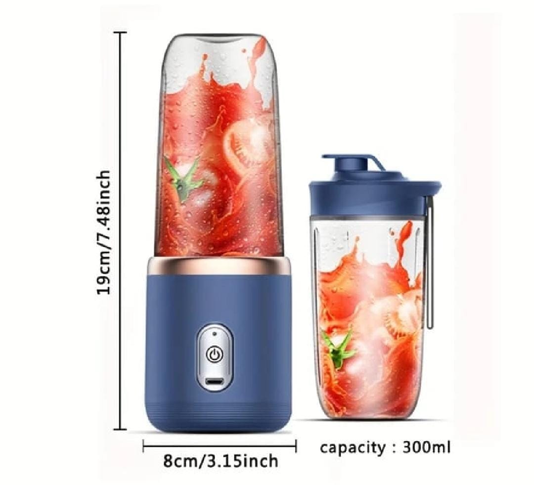 Portable Small Electric Juicer Stainless Steel Blade Juicer Cup Juicer Fruit Automatic Smoothie Blender Kitchen Tool