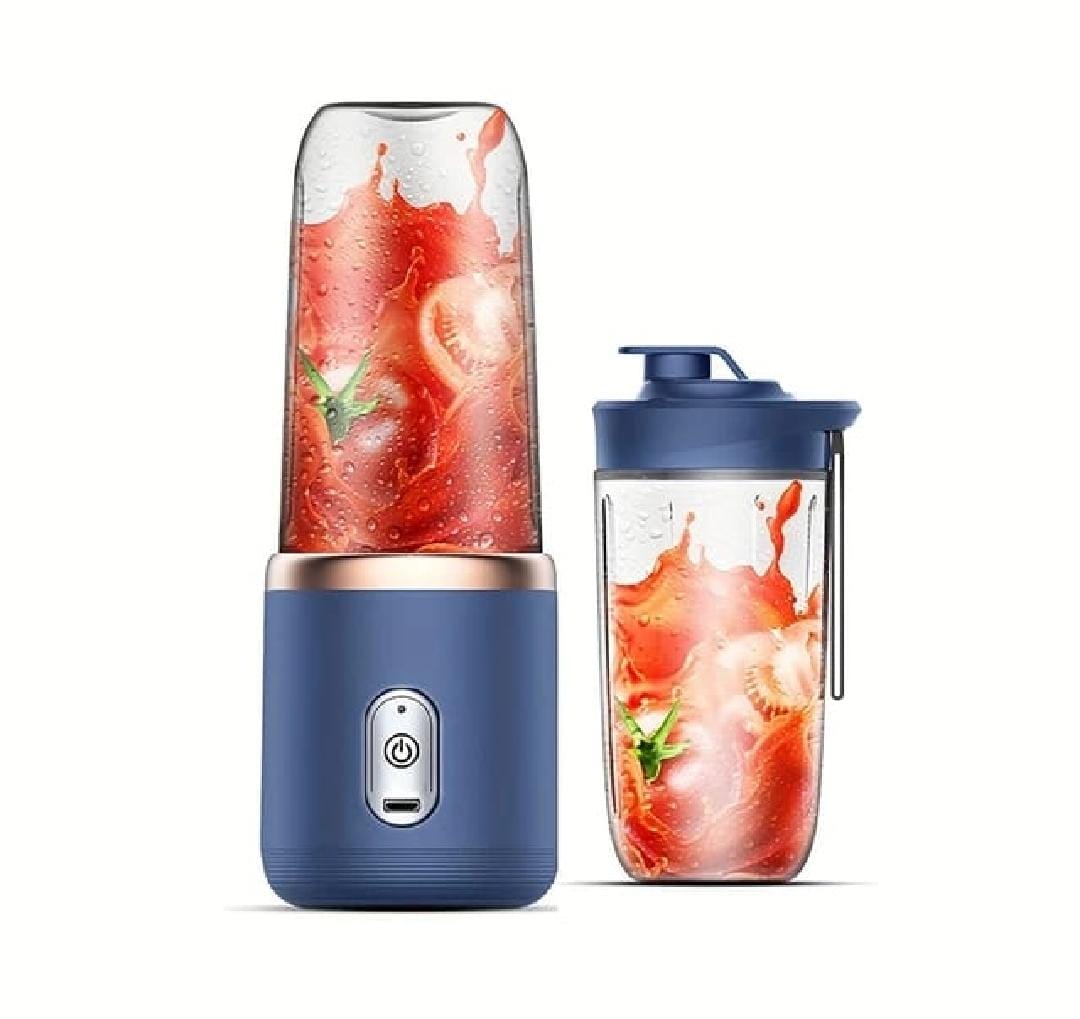 Portable Small Electric Juicer Stainless Steel Blade Juicer Cup Juicer Fruit Automatic Smoothie Blender Kitchen Tool