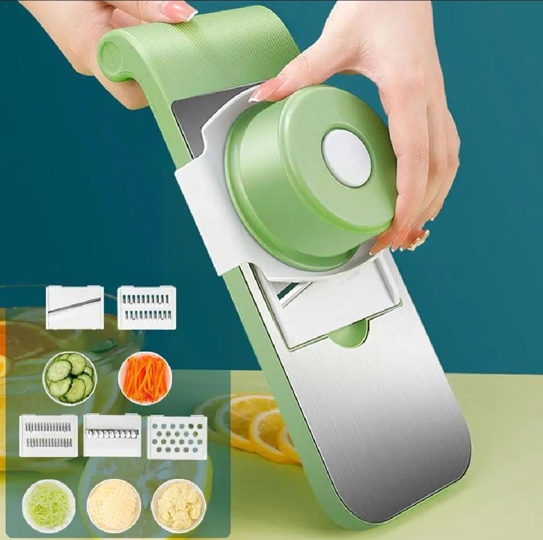  Multi Functional 5 in 1 Vegetable and Fruit Grater & Slicer Chopper.