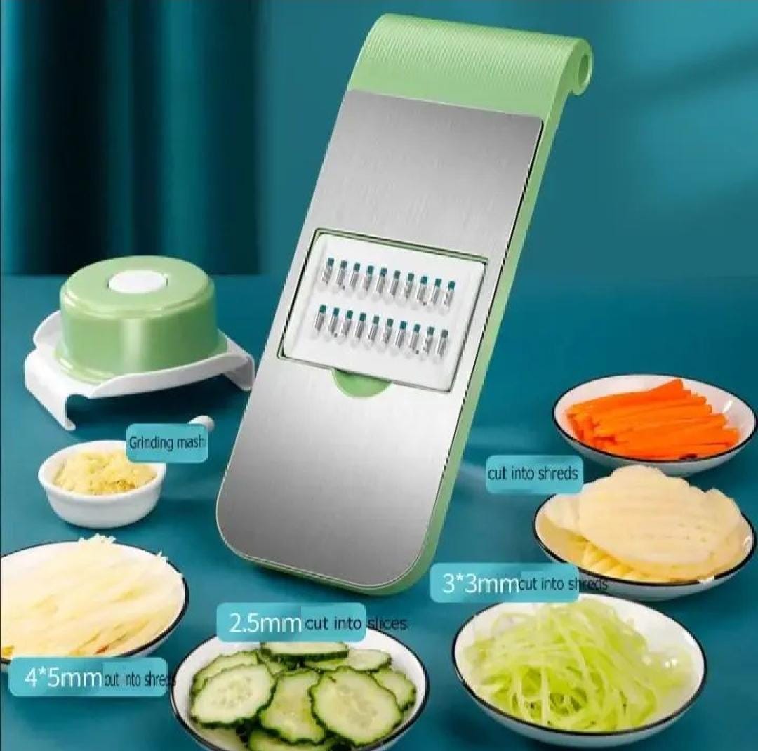  Multi Functional 5 in 1 Vegetable and Fruit Grater & Slicer Chopper.