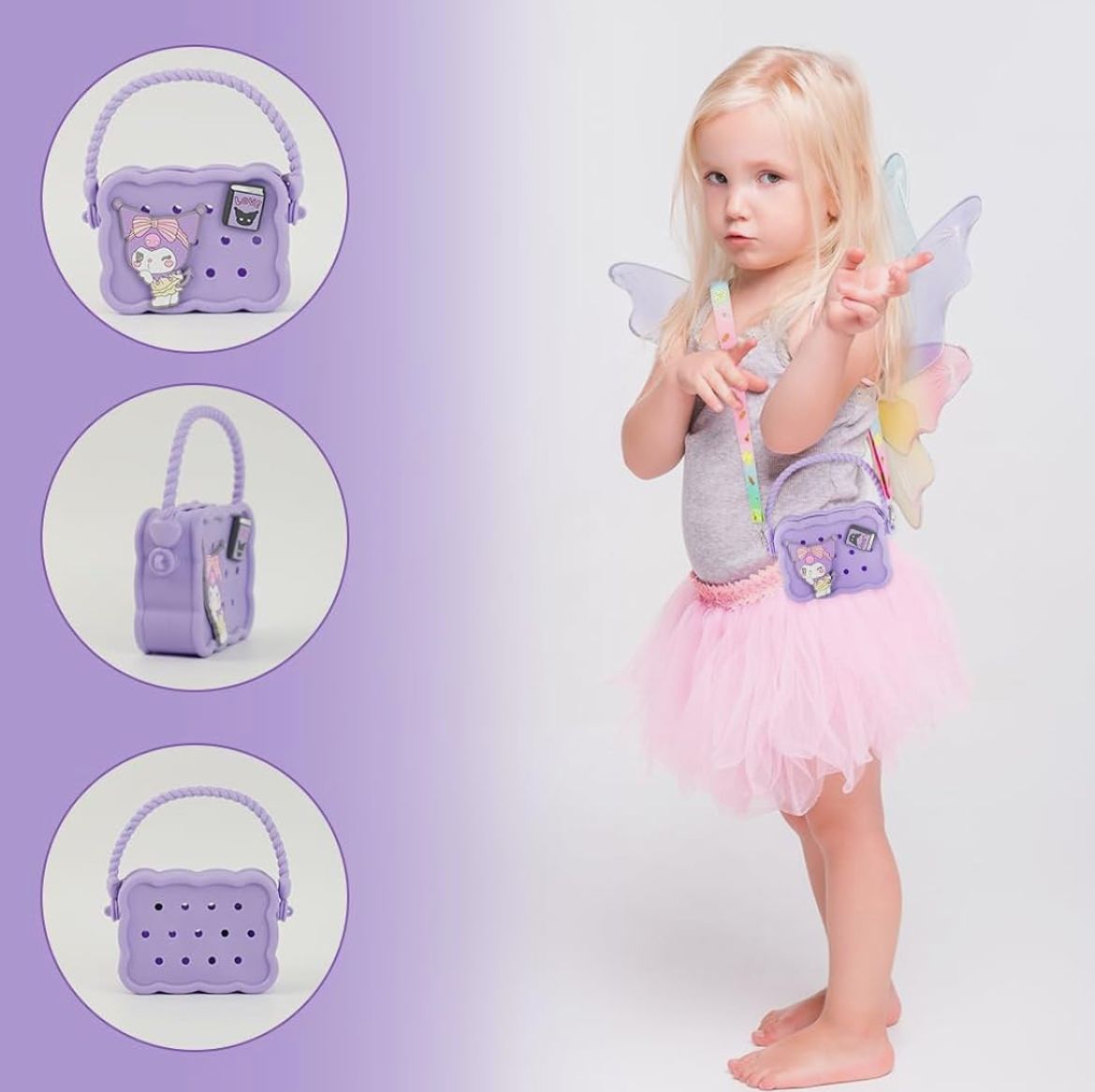 3D Kids Silicone Bags with Long Strap